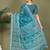 Sea green printed cotton ready-to-wear saree with pocket inner lining