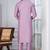 Pink Blended Cotton kurta pyjama set