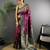 Rani pink silk blend woven butta weaving banarasi saree with zari border