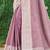 Lavender linen cotton saree with intricate woven border contrast pallu soft lightweight traditional drape tasselsari