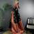 Black silk blend woven butta weaving banarasi saree with zari border