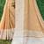 Brown linen cotton saree with intricate woven border contrast pallu