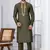 Green Blended Cotton kurta pyjama set