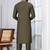 Green Blended Cotton kurta pyjama set
