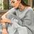Grey linen cotton saree with intricate woven border contrast pallu