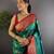 Green silk blend woven butta weaving banarasi saree with zari border
