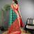 Green silk blend woven butta weaving banarasi saree with zari border