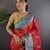 Hot pink silk blend woven butta weaving banarasi saree with zari border