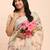 cream beige linen cotton floral print zari border saree with blouse