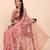 cream beige linen cotton floral print zari border saree with blouse