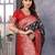 Black silk blend zari zaal weaving banarasi saree with contrast blouse