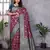 Magenta silk blend zari zaal weaving banarasi saree with contrast blouse