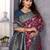 Magenta silk blend zari zaal weaving banarasi saree with contrast blouse
