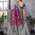 Magenta silk blend zari zaal weaving banarasi saree with contrast blouse