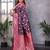 Wine silk blend zari zaal weaving banarasi saree with contrast blouse