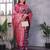 Wine silk blend zari zaal weaving banarasi saree with contrast blouse