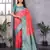 Peach silk blend zari zaal weaving banarasi saree with contrast blouse