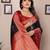 Black silk blend zari butta weaving banarasi saree with contrast pallu and blouse