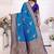 Royal blue silk blend zari butta weaving banarasi saree with contrast pallu and blouse