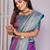 Pink silk blend zari butta weaving banarasi saree with contrast pallu and blouse
