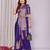 Royal blue silk blend zari jacquard weaving banarasi saree with zari weaving border