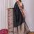Black silk blend zari jacquard weaving banarasi saree with zari weaving border
