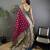 Wine silk blend paisley zari weaving banarasi saree with contrast border