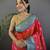 Pink silk blend paisley zari weaving banarasi saree with contrast border
