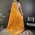 Orange silk blend copper zari weaving banarasi saree with contrast blouse