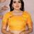 Orange silk blend copper zari weaving banarasi saree with contrast blouse