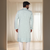 Light firozi mirror embroidery kurta churidar