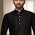 Black silk kurta churidar for men's