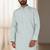 Light firozi mirror embroidery kurta churidar