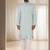 Light firozi mirror embroidery kurta churidar