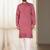 Coral mirror embroidery silk kurta sets for men's