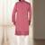 Coral mirror embroidery silk kurta sets for men's