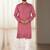 Coral mirror embroidery silk kurta sets for men's
