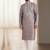 Grey cotton kurta churidar for mens