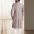 Grey cotton kurta churidar for mens