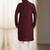 Wine cotton kurta churidar for mens