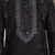 Black silk kurta churidar for men's