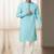 Sky blue cotton kurta for mens