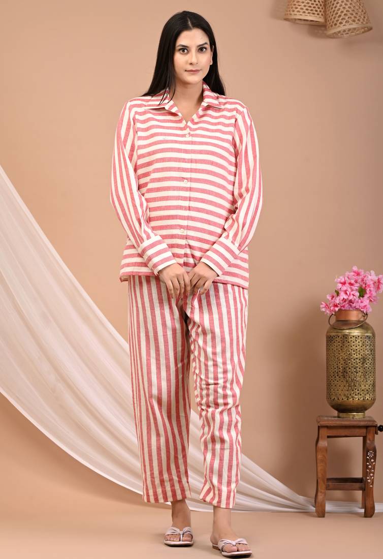 Cotton stripe coord set