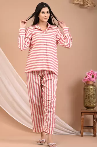 Cotton stripe coord set