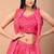 Pink bandhej cotton set