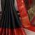 black Poly Cotton Chex Saree with Zari Weaving