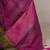 pink Poly Cotton Chex Saree with Zari Weaving