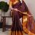 green Poly Cotton Chex Saree with Zari Weaving