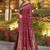 Dark pink dola silk blend gharchola design rich pallu saree