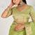 Tissue linen parrot green woven saree